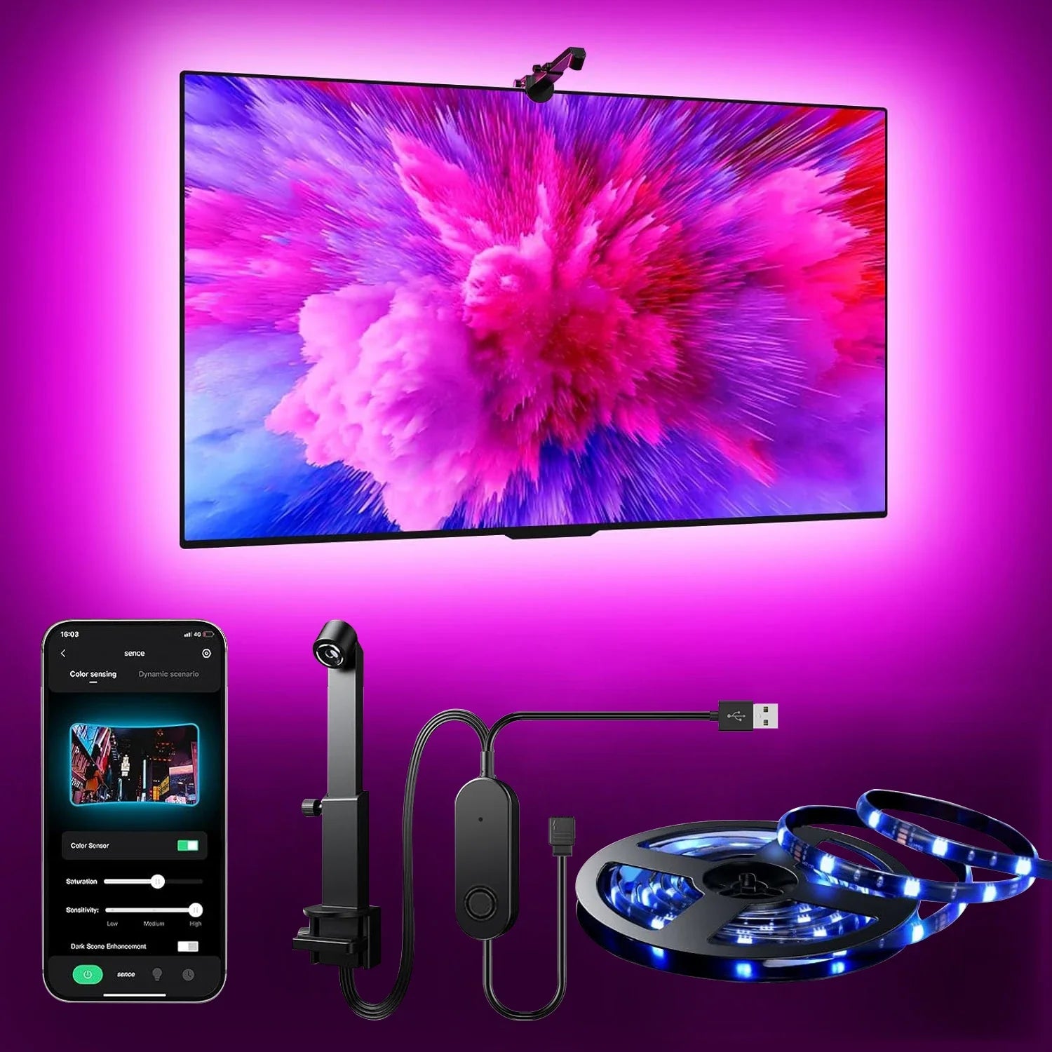 GlowSync™ RGBIC TV Backlight