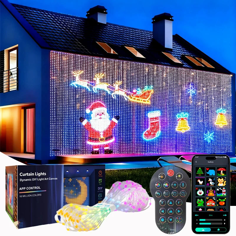GlowCurtain™ Smart Curtain Lights | RGBIC App-Controlled Curtain Lights